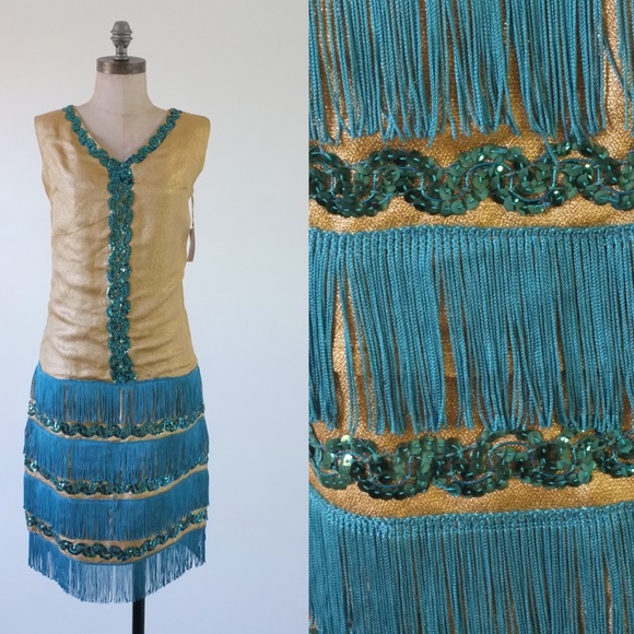 Vintage Dresses & Skirts - vintage flapper dress | 60s fringed flapper dress